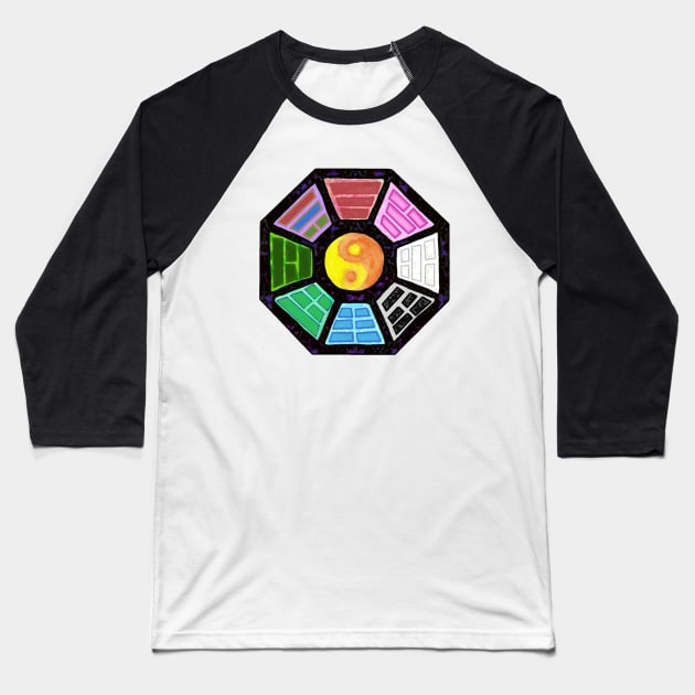 Painted Bagua Baseball T-Shirt by Jan4insight TeeStore